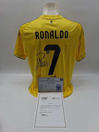 Al Nassr FC Jersey 25/26 Cristiano Ronaldo signed autograph football COA L