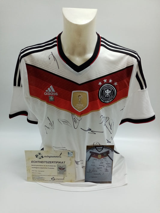 Germany Jersey World Cup 2014 Team Signed Football DFB World Champion Adidas COA L