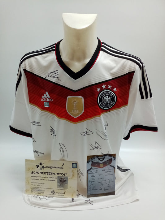 Germany Jersey World Cup 2014 Team Signed Football DFB World Champion CAD Adidas XL