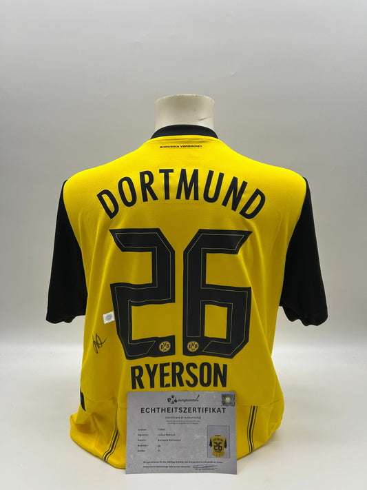 Borussia Dortmund jersey Julian Rerson signed BVB autograph Puma XL