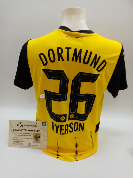 Borussia Dortmund jersey Julian Ryerson signed BVB autograph Puma M