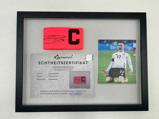 Kapitänsbinde Florian Wirtz signiert im Rahmen DFB Fußball COA  Autogramm