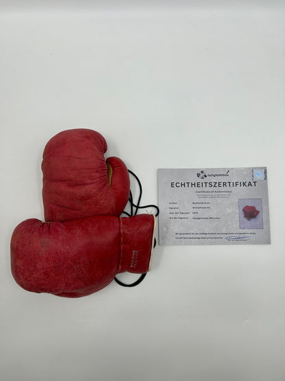 Boxhandschuh Muhammad Ali 1976 signiert Unterschrift Autogramm Boxen