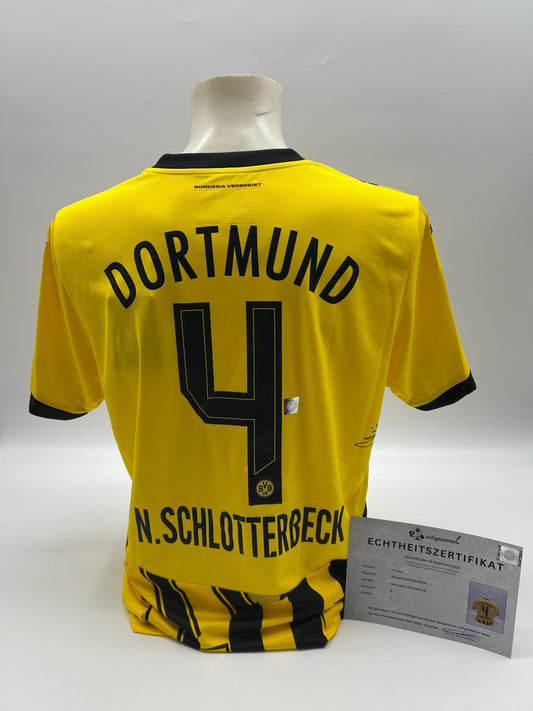 Borussia Dortmund Trikot signiert Nico Schlotterbeck BVB Autogramm Puma L