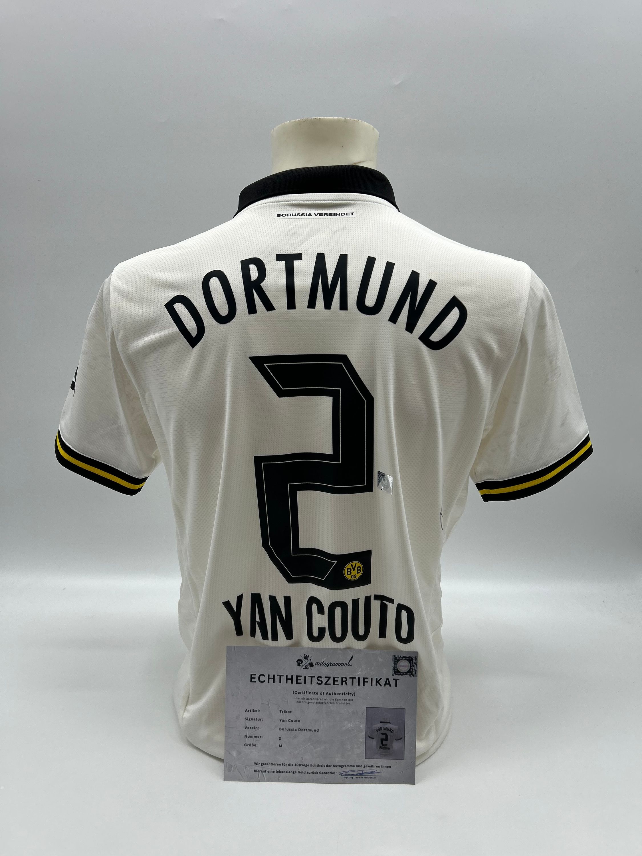 Borussia Dortmund jersey yan couto signed BVB PUMA new autograph m