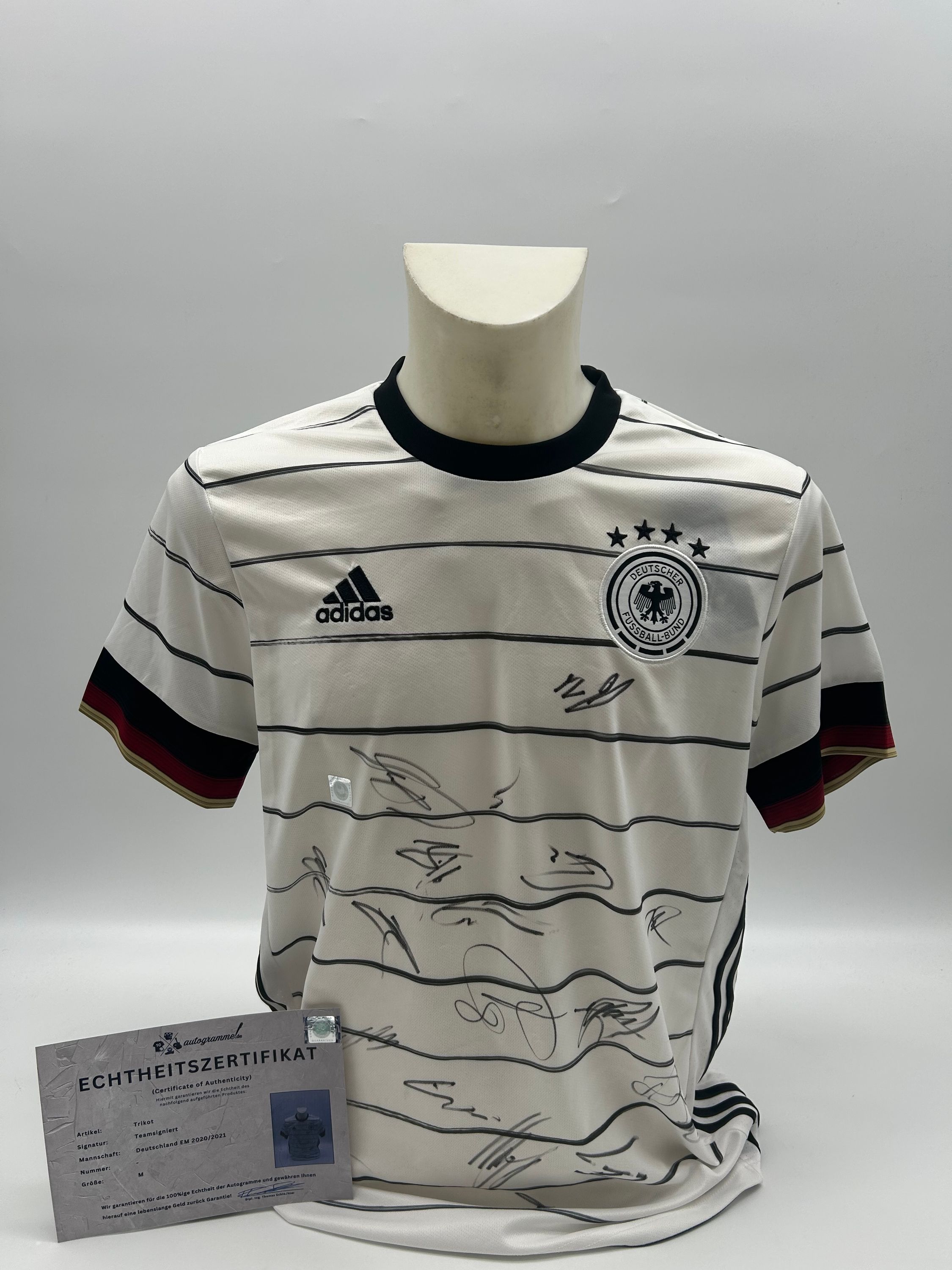 Germany jersey em 2020/2021 team signed adidas coa dfb football autograph m.