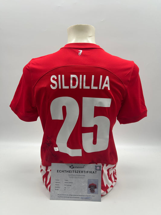 SC Freiburg Trikot signiert Kiliann Sildilla Nike Autogramm M
