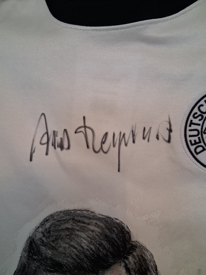 DFB Trikot Portrait Jupp Heynckes handgemalt und signiert S