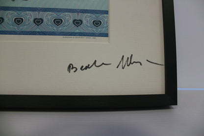 Original Beate Uhse share, signed and framed - autograph Uhse and Lindemann