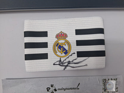 Kapitänsbinde Kylian Mbappe signiert im Rahmen Real Madrid Frankreich Autogramm