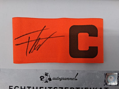 Captain's armband signed by Frenkie de Jong in a frame FC Barcelona COA New Autograph