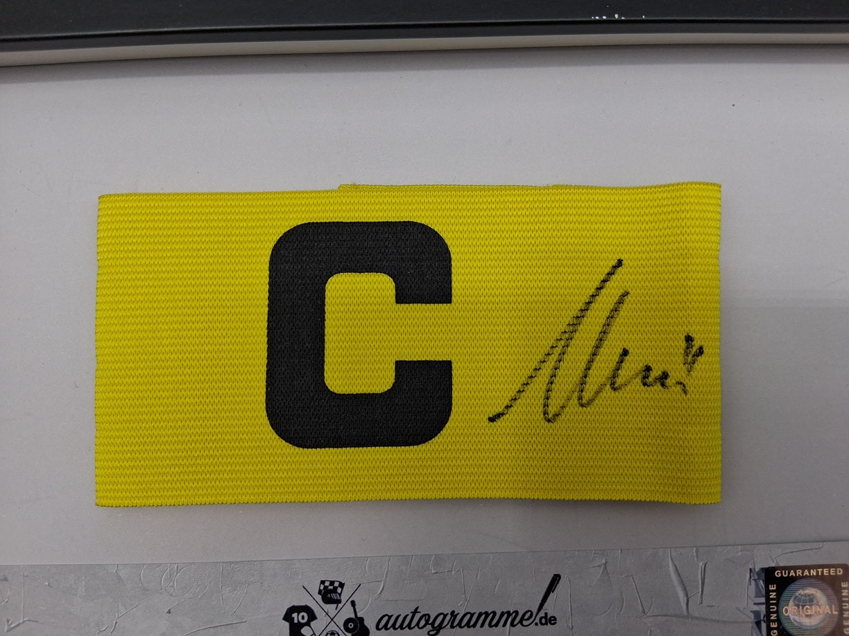 Kapitänsbinde Marco Reus signiert im Rahmen Borussia Dortmund Autogramm COA