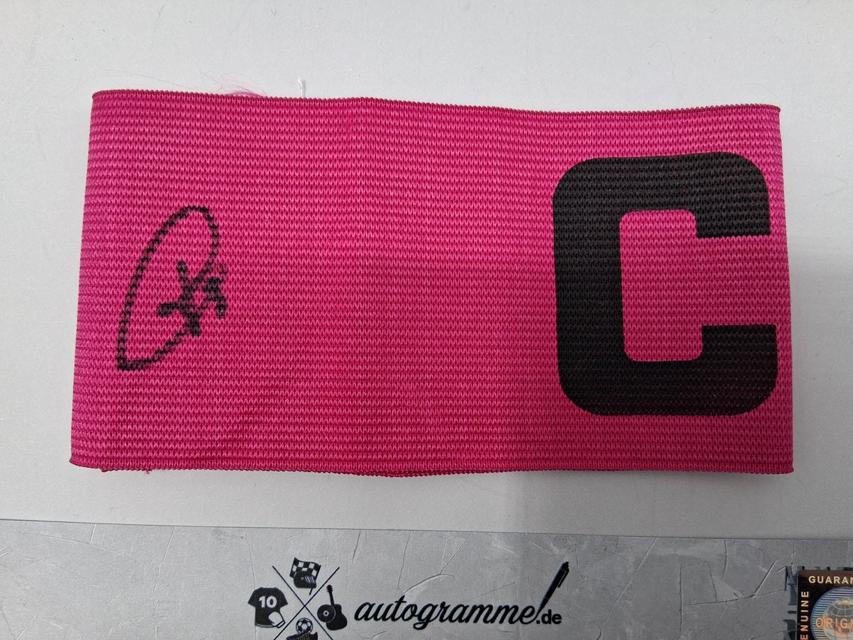 Captain's armband signed by Toni Kroos in the DFB Football COA autograph frame