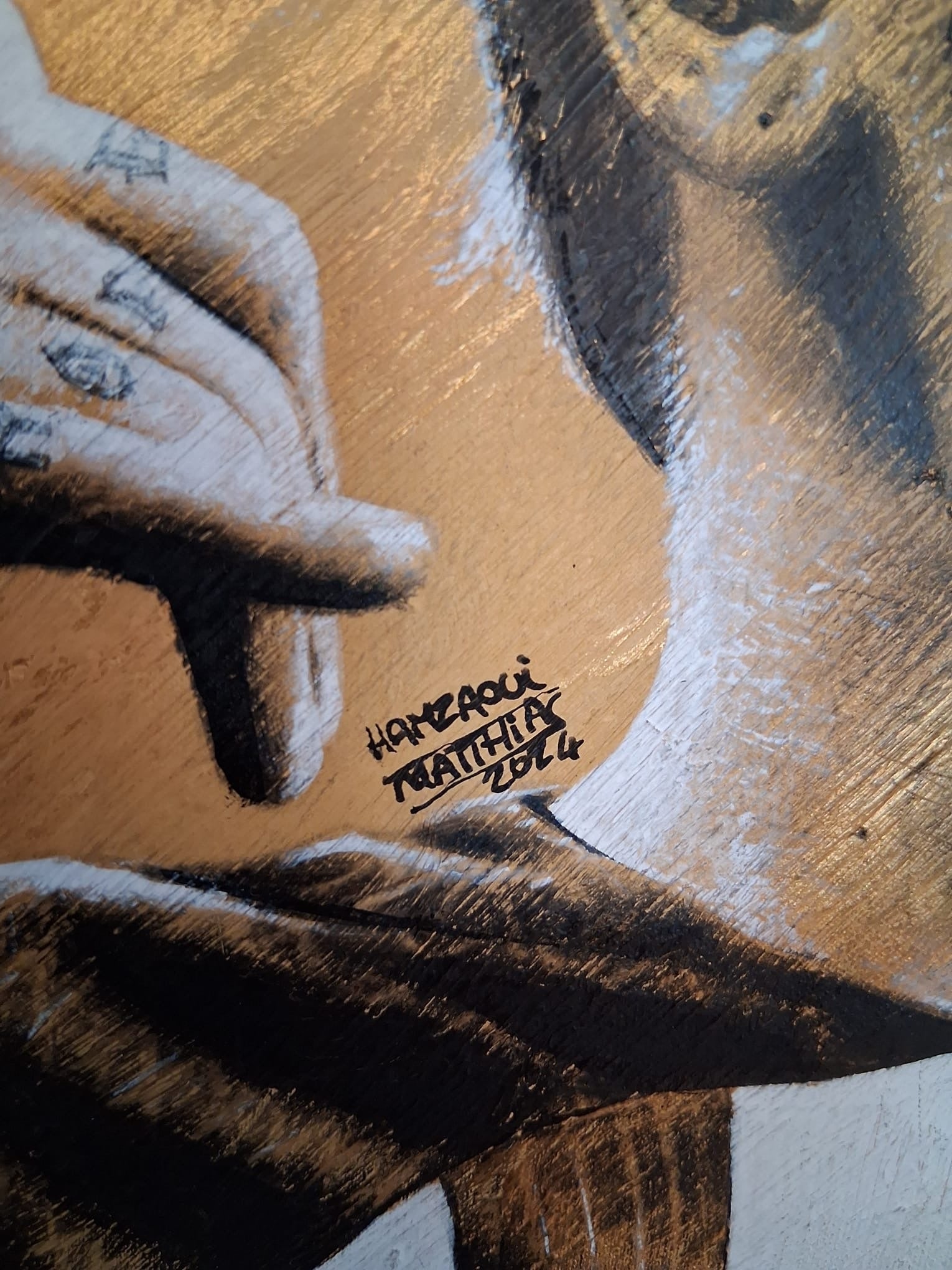 Atletico Madrid jersey portrait Antoine Griezmann hand painted M