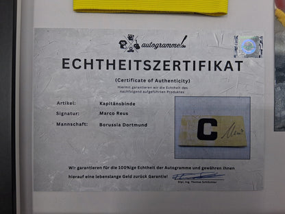 Marco Reus captain's armband signed in a frame LA Galaxy autograph COA