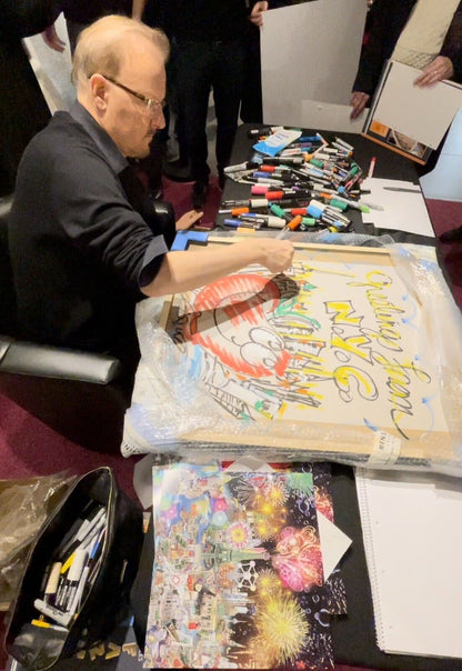 Unique drawing New York by Charles Fazzino 60x70cm signed autograph