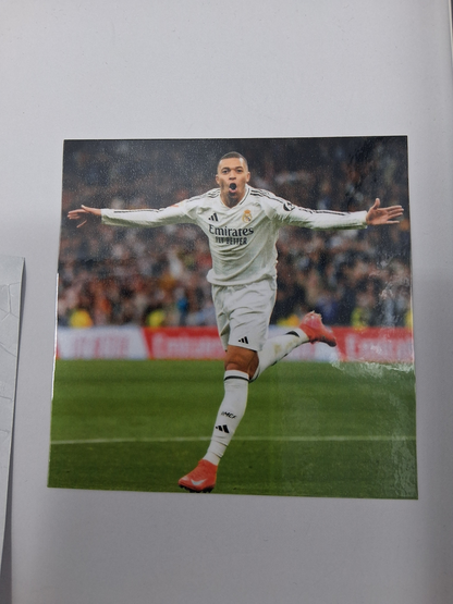 Kapitänsbinde Kylian Mbappe signiert im Rahmen Real Madrid Frankreich Autogramm
