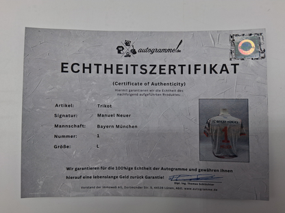 Bayern München Trikot Manuel Neuer signiert Autogramm Adidas COA L
