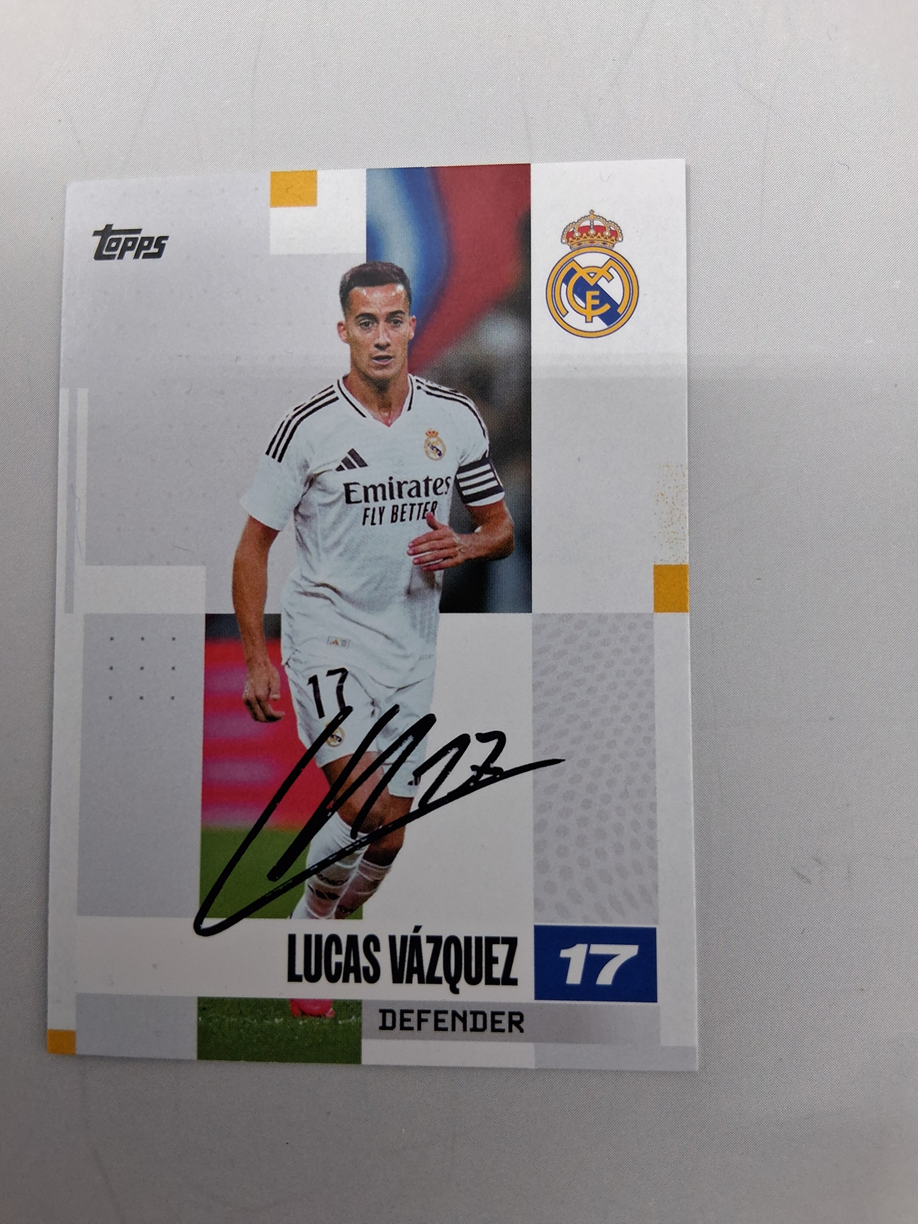Captain's armband signed by Lucas Vázquez in a Real Madrid COA autograph frame