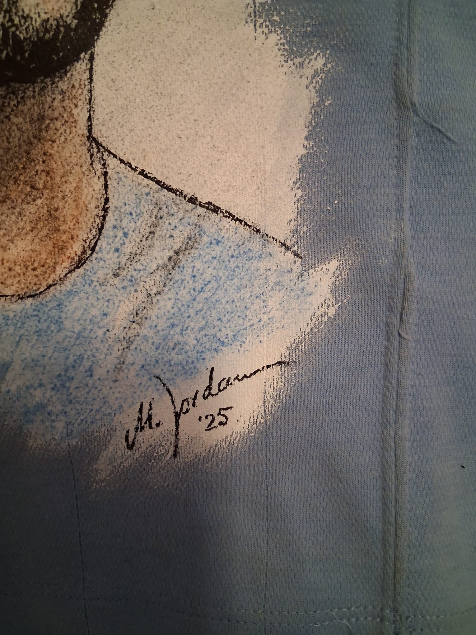 Manchester City Trikot Portrait Vincent Kompany hand painted and signed within the framework 146
