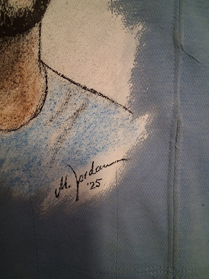 Manchester City Trikot Portrait Vincent Kompany hand painted and signed within the framework 146