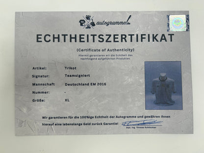 Germany jersey em 2016 team signed DFB football coa adidas autograph XL