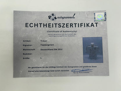 Germany jersey em 2012 team signed COA adidas dfb football autograph l