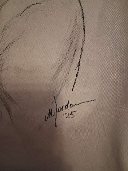 DFB jersey portrait Berti Vogts hand painted and signed in the frame M