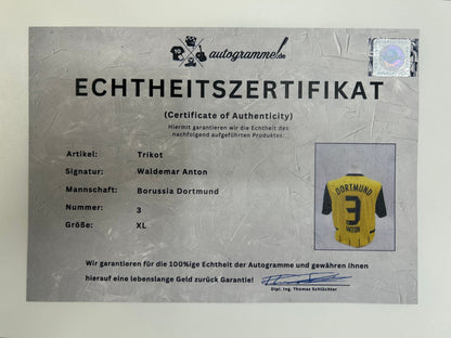 Borussia Dortmund jersey signed by Waldemar Anton, BVB autograph, Puma XL