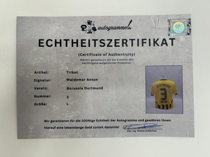 Borussia Dortmund jersey Waldemar Anton signed BVB autograph Puma L