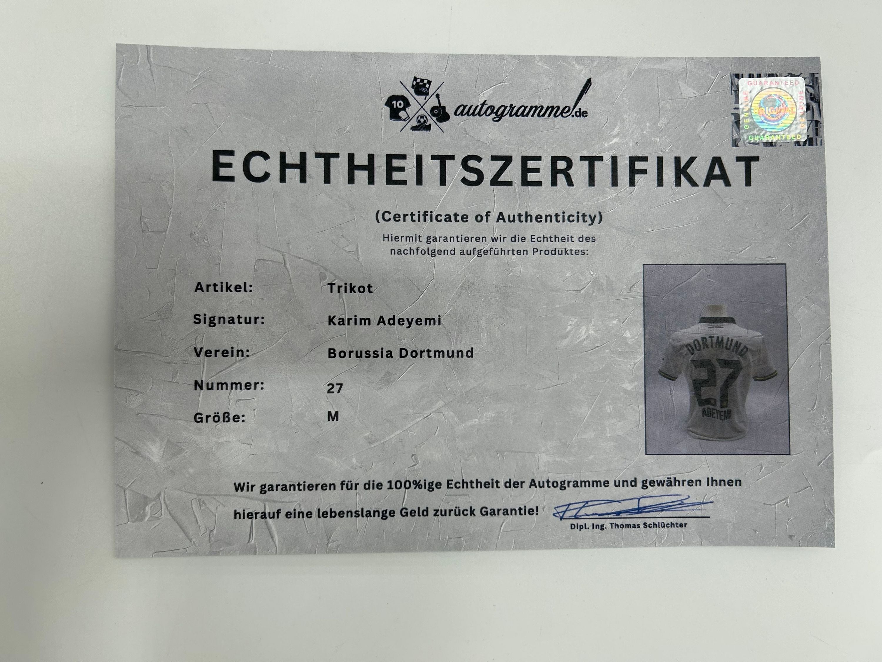 Borussia Dortmund Trikot Karim Adeyemi signiert  BVB Autogramm Puma M