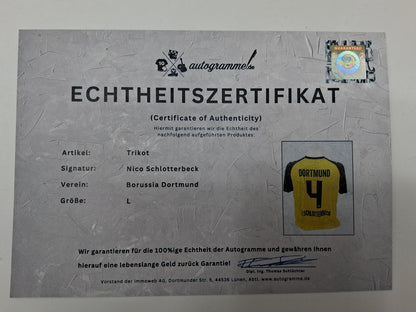 Borussia Dortmund Trikot Nico Schlotterbeck signiert BVB Puma L
