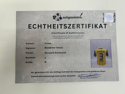 Borussia Dortmund jersey Waldemar Anton signed BVB autograph Puma M