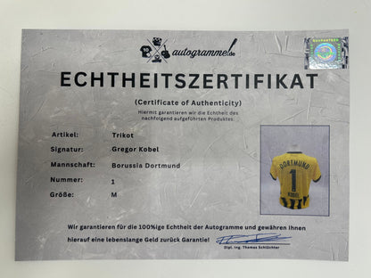 Borussia Dortmund jersey signed by Gregor Kobel, autographed BVB Puma M
