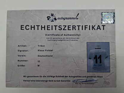 Germany repro jersey Klaus Fichtel signed new DFB autograph m