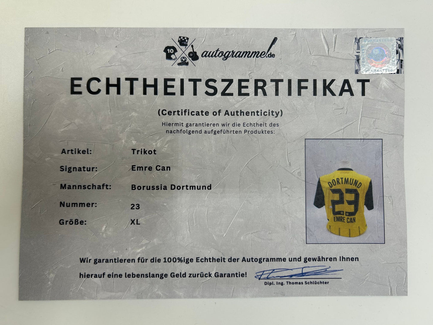 Borussia Dortmund Trikot signiert Emre Can  Autogramm BVB Puma XL