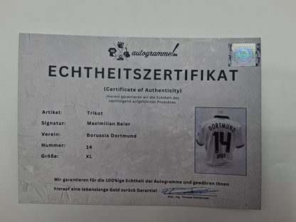 Borussia Dortmund jersey Maximilian Beier signed BVB Bundesliga Puma XL