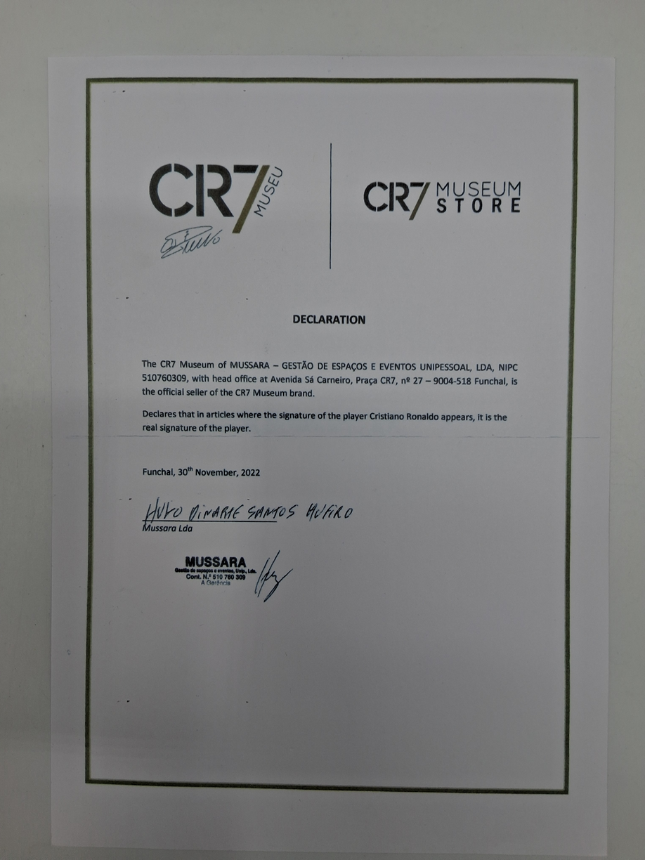 CF Andorinha Trikot Cristiano Ronaldo signiert Autogramm CFA Fußball COA XL