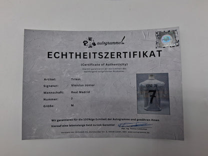 Real Madrid Trikot Vinicius Junior signiert Autogramm Adidas COA M