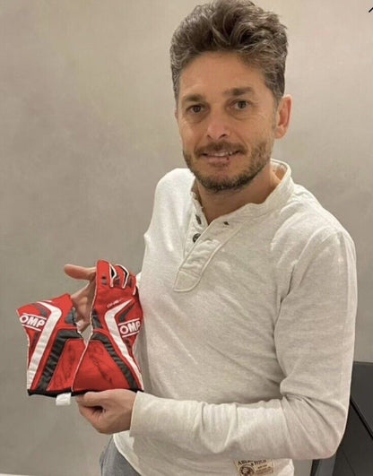 Giancarlo Fisichella Formula 1 original worn driver gloves signed