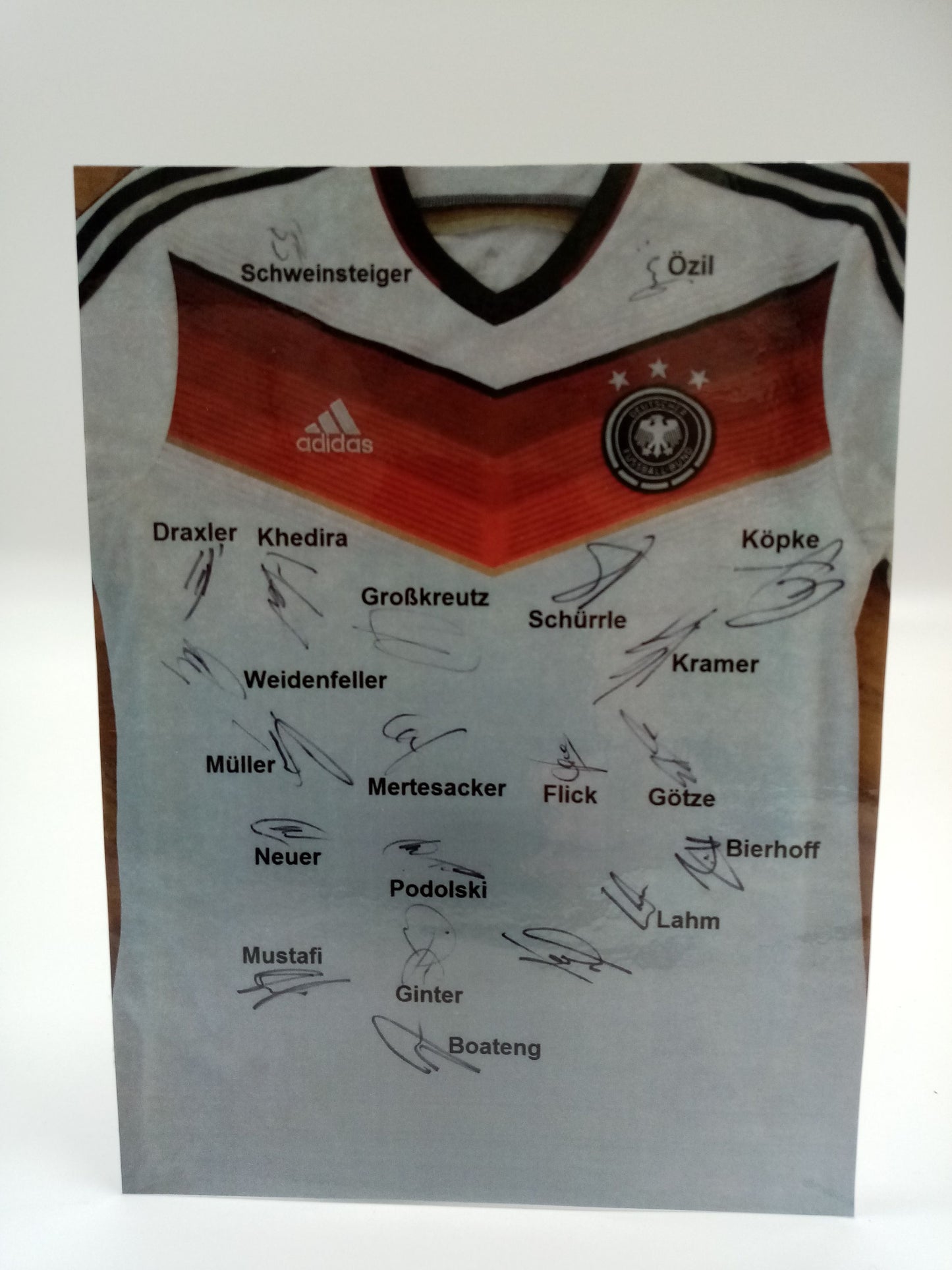 Deutschland Trikot WM 2014 Teamsigniert Fußball DFB Weltmeister Adidas COA XL