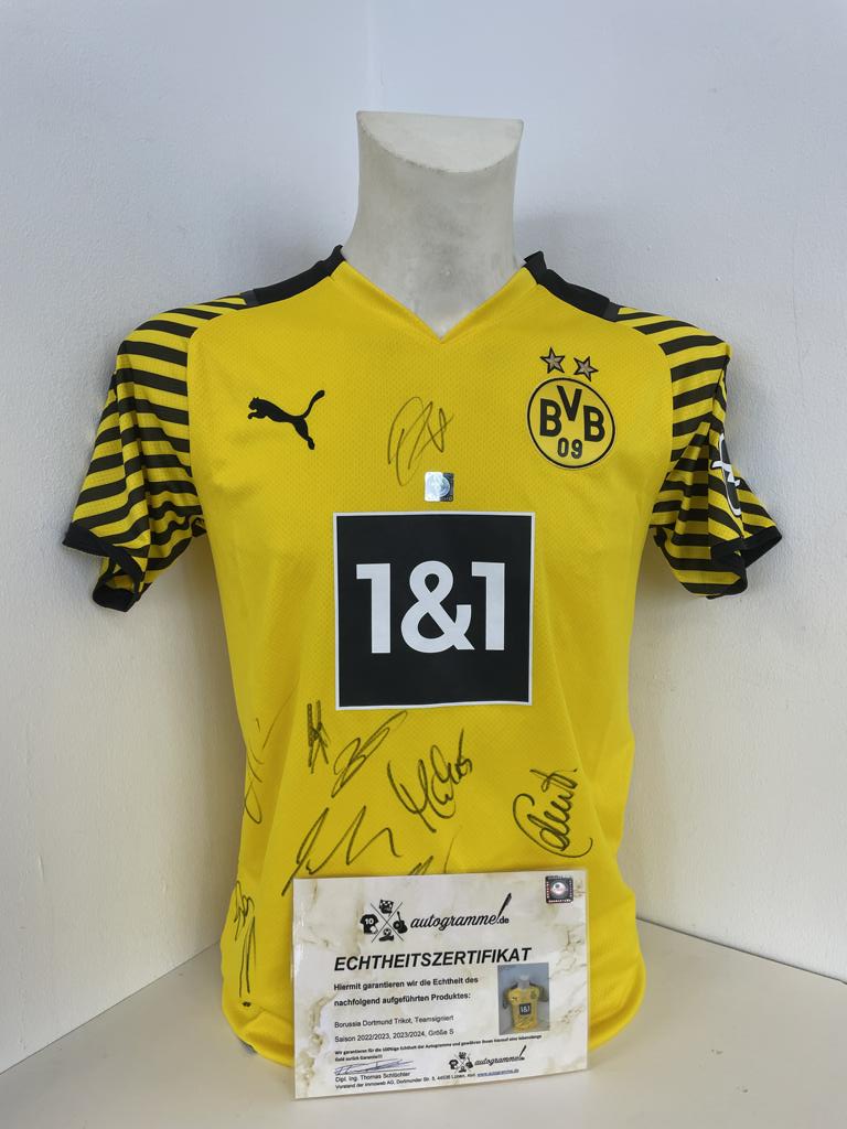 BVB jersey 2021/2022 team signed Borussia Dortmund COA New Puma S