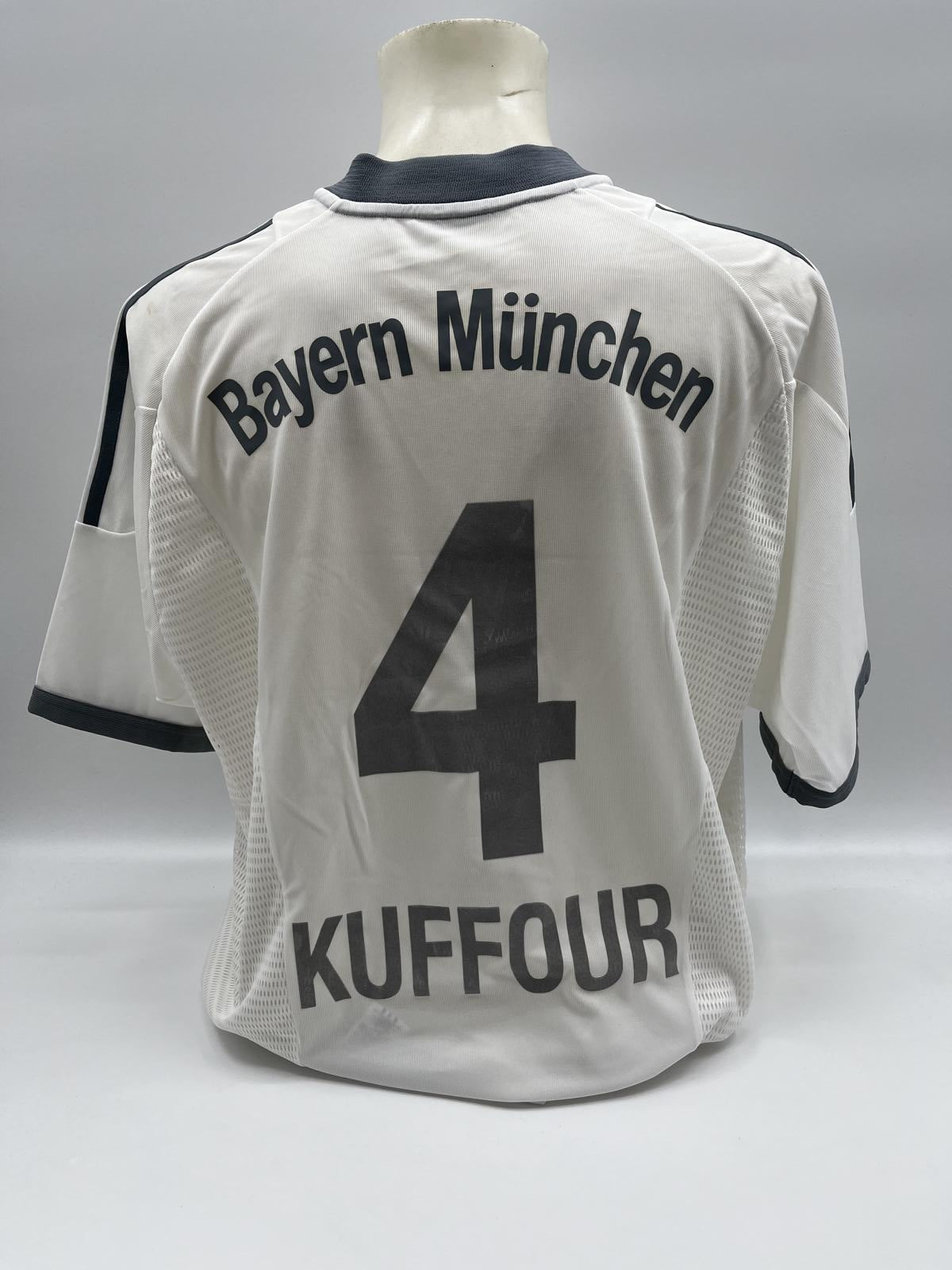 Bayern Munich jersey Samuel Kuffour signed Adidas FCB Autogram COA XL