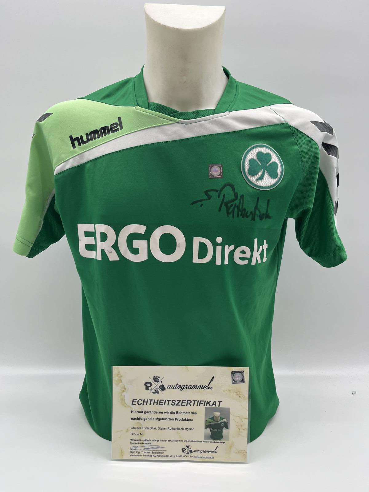 Greuter Fürth T-Shirt Stefan Ruthenbeck signed autograph M Hummel