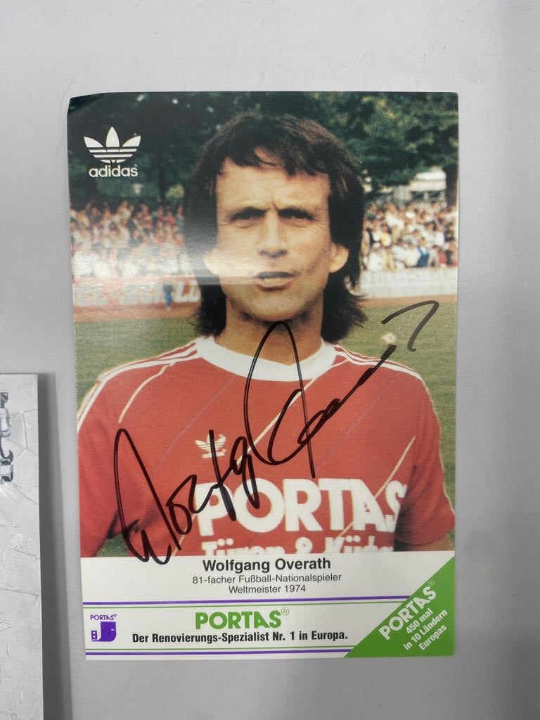 Kapitänsbinde Wolfgang Overath signiert im Rahmen Deutschland/1.FC Köln COA
