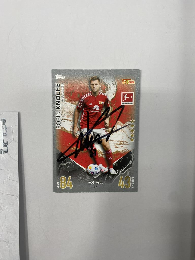Kapitänsbinde Robin Knoche signiert im Rahmen FC Union Berlin Autogramm COA