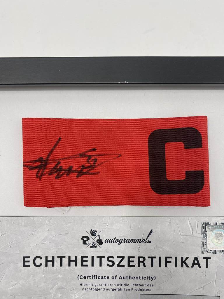 Kapitänsbinde Robin Knoche signiert im Rahmen FC Union Berlin Autogramm COA