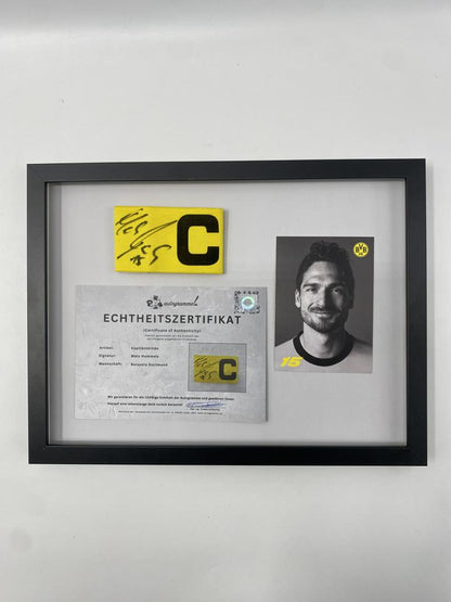 Kapitänsbinde Mats Hummels signiert im Rahmen Borussia Dortmund Autogramm COA