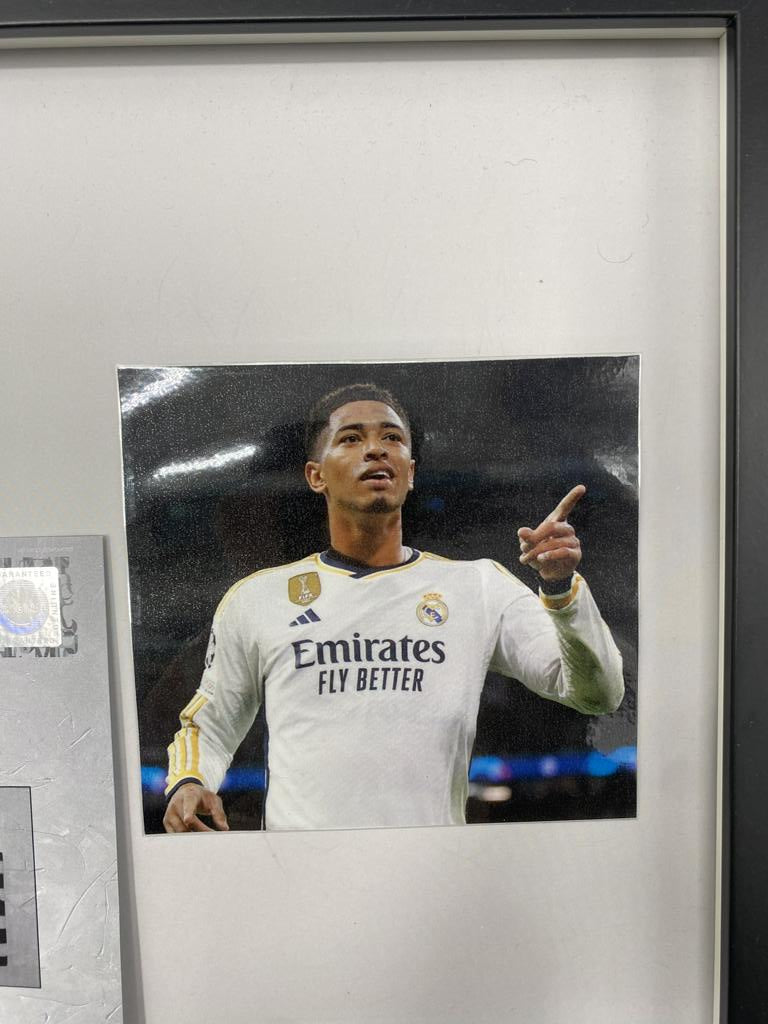 Kapitänsbinde Jude Bellingham signiert im Rahmen Real Madrid COA Autogramm