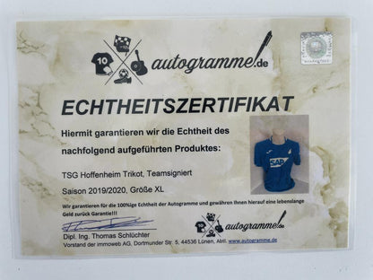 TSG Hoffenheim jersey 2019/2020 team signed autograph Bundesliga Joma TSG XL